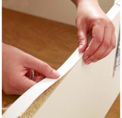 Fita de Borda Branca em PVC Texturizado para Acabamento em Moveis MDF - 20 metros