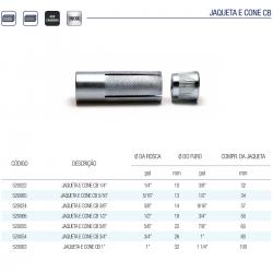 Jaqueta e Cone para Chumbador CBA 1/2" 520066 - Walsywa