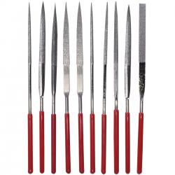Jogo de Limas Agulha Diamantada 140mm com 10 Peças 81,0001 - Rocast