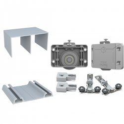 Kit Para Porta de Correr RM023 + RM025 + RO65 Superior e Inferior 1,50 metros - ROMETAL