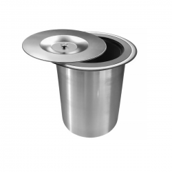 Lixeira com Tampa 5,5L em Aço Inox SLX140101 - Security Systems