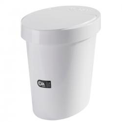 Lixeira Oval Coza 5L Branca 20931/0007 Glass - Brinox