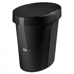 Lixeira Oval Coza 5L Preta 20931/0008 Glass - Brinox
