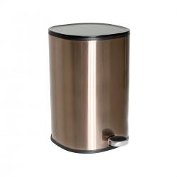 Lixeira Redonda com Pedal e Balde 80205 Champagne 5L - Ghelplus