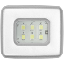 Luminaria Para Moveis Led Spot Branco Frio Embutir Escovado Voltagem:110V/220V;Cor:Cinza
