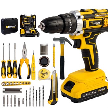 Parafusadeira De Impacto Com Kit Ferramentas 136 Peças