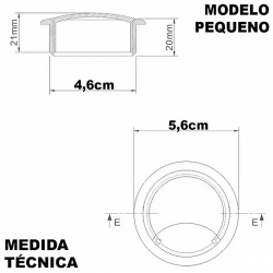 Guia Passa Fio 46mm Marrom