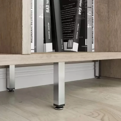 Pé Quadrado para Móveis 20cm Inox Escovado Renna