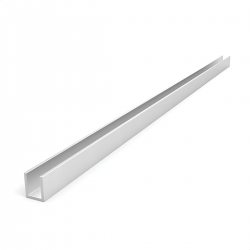 Perfil U Canaleta Rm-136 para Porta de Correr com 3 Metros Aluminio Rometal