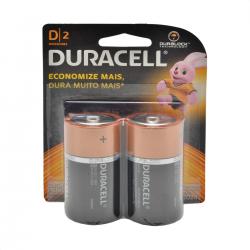 Pilha Alcalina Grande D Com 2 Unidades - Duracell