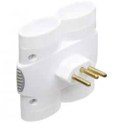 Adaptador de enchufe Daneva Pino Multiplicador 3 saídas 2p+T