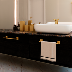 Porta Toalha 45cm Eterna Gold Inox - Italyline