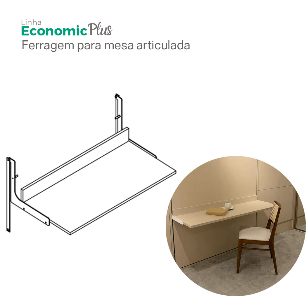 Kit Ferragens Para Mesa Articulada Linha Economic Plus OrangeBed