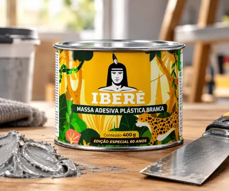 Massa Plastica 400Gr Branca Ibere
