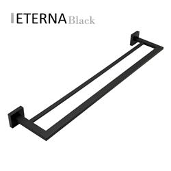 Porta Toalha Duplo 600 Eterna Inox Black