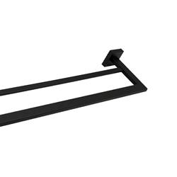 Porta Toalha Duplo 600 Eterna Inox Black