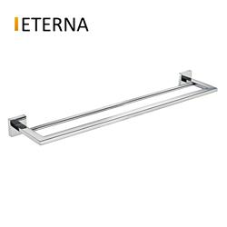 Toalheiro Duplo 60cm Para Banheiro Italyline Eterna Inox