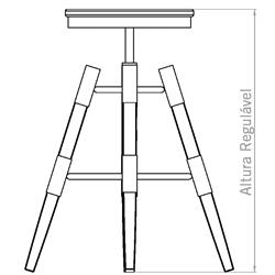 Banqueta FLUY 6288 Regulável Masutti Copat