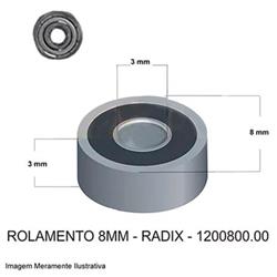 Rolamento para Fresa 8mm 1200800.00 - Radix