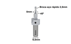 Escareador 45G 8x2,5 G22-A02 Radix