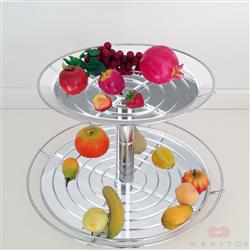 Fruteira Mesa Doble C/ Vidro 2376 Cromado - Masutti