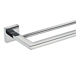 Toalheiro Duplo 60cm Para Banheiro Italyline Eterna Inox