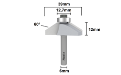 Fresa Cônica para Chanfros com Rolamento 39x12 H6 27181BN.01 - Radix