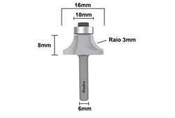 Fresa para Decoração de Bordas com Rolamento 16x8 H6 1974095.01 - Radix