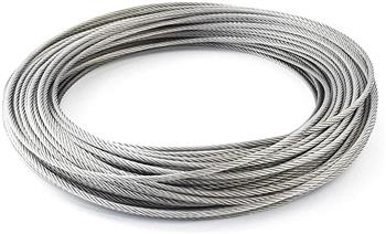 Cabo De Aço 1/8 Com Alma De Fibra 6x7 Com Revestimento 1mt
