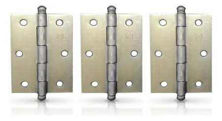 Dobradiça Leve 5300 2 Pol. Aço Antique com 3 Peças - Rodrigues