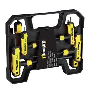 Jogo De Chaves Allen 2 A 10mm Tipo T 8 Peças Titanium 08032