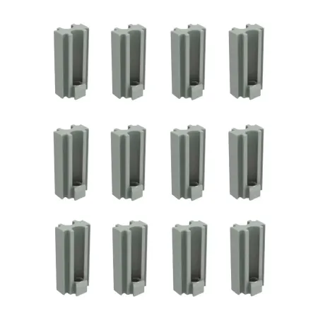 Kit Conector Link Reto Com Gabarito e Parafuso Preto 12 Unidades
