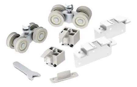 Kit Trilho 2 Metros Superior RM-018 Perfil U Canaleta Rm-136 e Roldana Ro-80u
