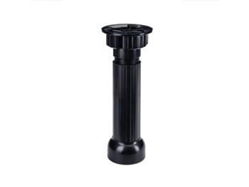 Pé Para Moveis Regulável De Plástico 4 Furos 100mm Preto