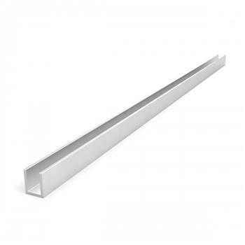 Perfil U Canaleta Rm-136 para Porta de Correr com 2 Metros Aluminio Rometal
