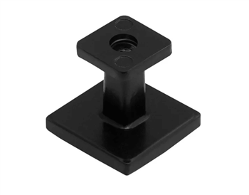 Puxador Ponto Quadrado 25mm Preto Acetinado