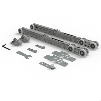 Sistema Deslizante RO 82 TOP (40 a 80 Kg) para Portas de Madeira Kit para 01 Porta Rometal