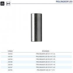 Prolongador Metálico Liso CB 1/2” X 33 540166 - Walsywa