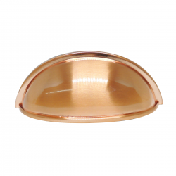 Puxador Colonial 220 Concha 76mm Rose Escovado - ItalyLine