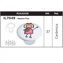 Puxador IL7049 Menina Flor