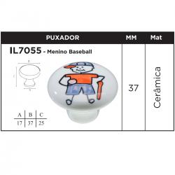Puxador IL7055 Menino Baseball