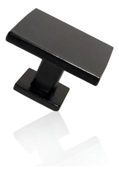 Puxador Móveis Ponto Quadrado 35 X 35 Mm Preto Acetinado