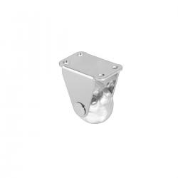 Rodízio de Silicone RG35 35mm Sem Freio com Base Fixa - FGVTN