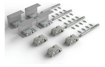 Sistema Porta De Correr Rometal Linea Top 2 Portas Aço Cinza 20kg Cinza