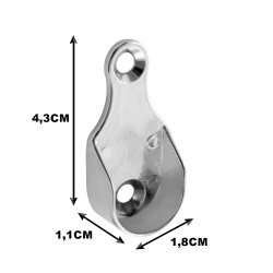 Suporte Lateral para Tubo Cabideiro Oblongo 310 Cromado