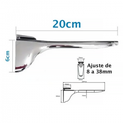 Suporte Para Prateleira Regulavel Pelicano Grande Cinza