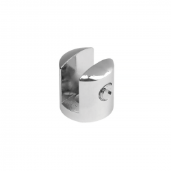 Suporte U Fenda para Portas de Vidro 12mm Cromado - Unidade