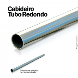 Tubo Cabideiro Redondo de 1 Metro para Guarda Roupa
