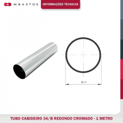 Tubo Cabideiro Redondo de 1 Metro para Guarda Roupa