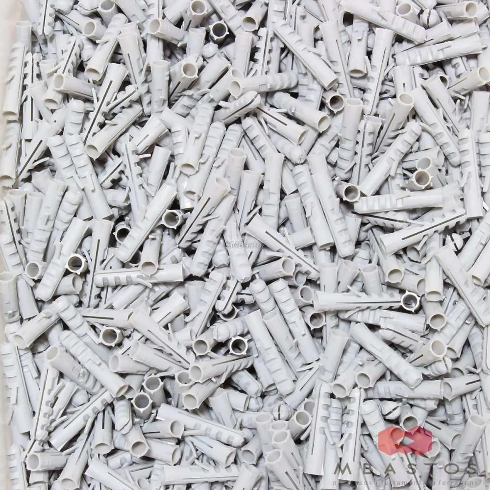 Bucha Nylon S6 Fischer 6mm Universal - 100 Peças